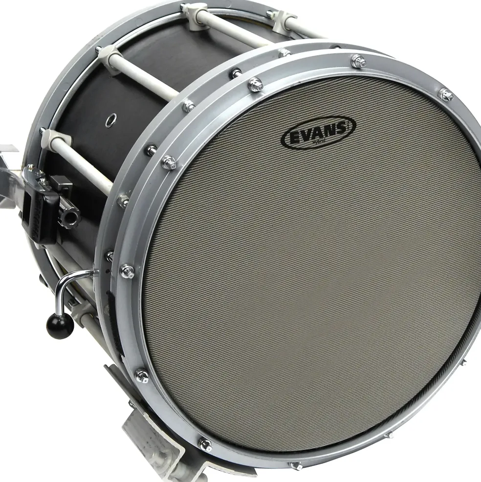 Evans Hybrid Marching Snare Drum Batter Head Gray 14 in.