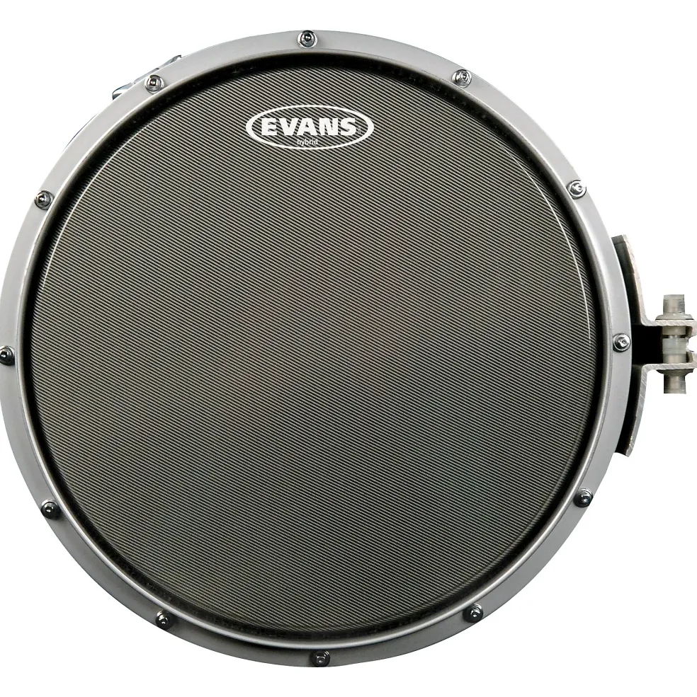 Evans Hybrid Marching Snare Drum Batter Head Gray 14 in.