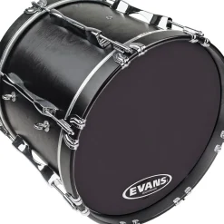 Evans MX2 Black Marching Bass Drum Head Black 20 in.