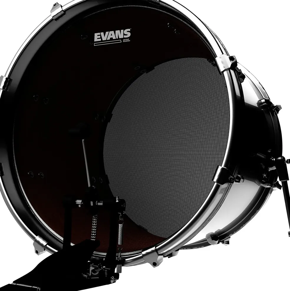 Evans Retro Screen Front Bass Head Black 22 in.