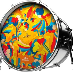 Evans Yellow Submarine Primrose Prairie Bass Drumhead 20 in.