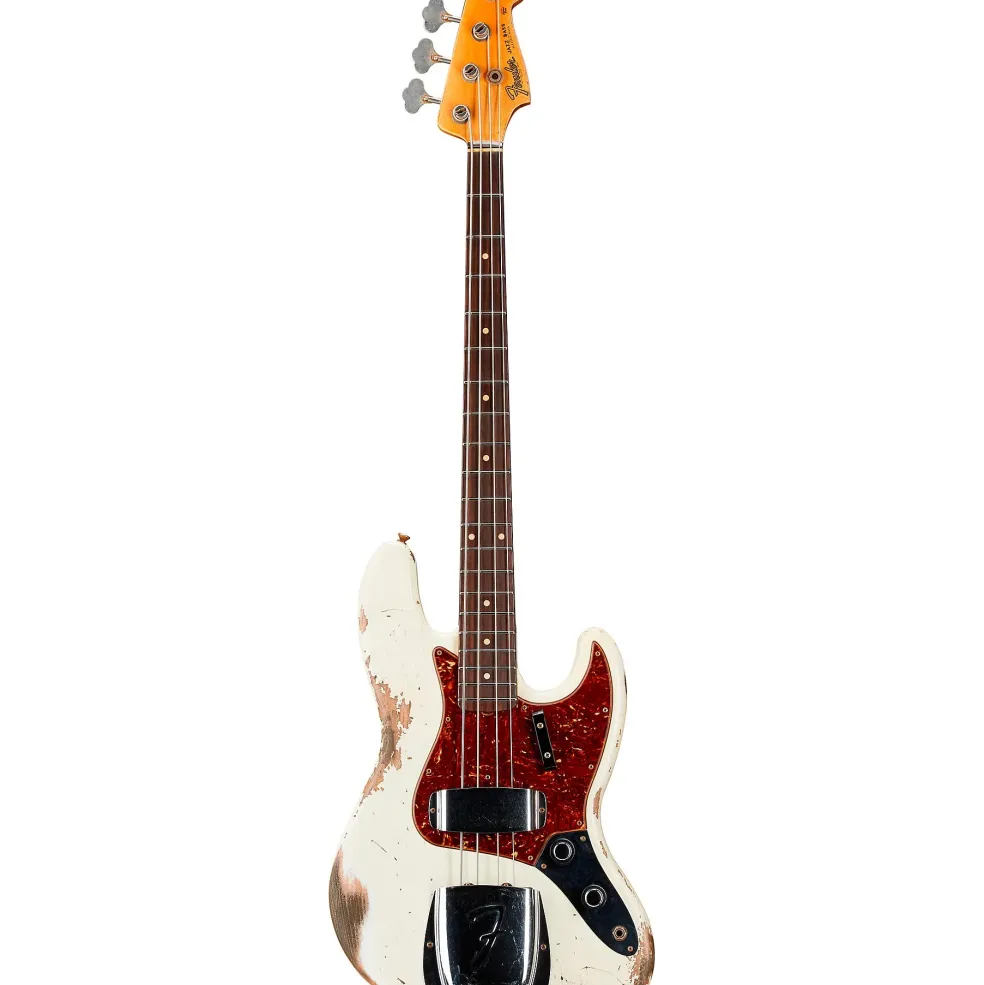 Fender Custom Shop 60 Jazz Bass Heavy Relic Aged Olympic White
