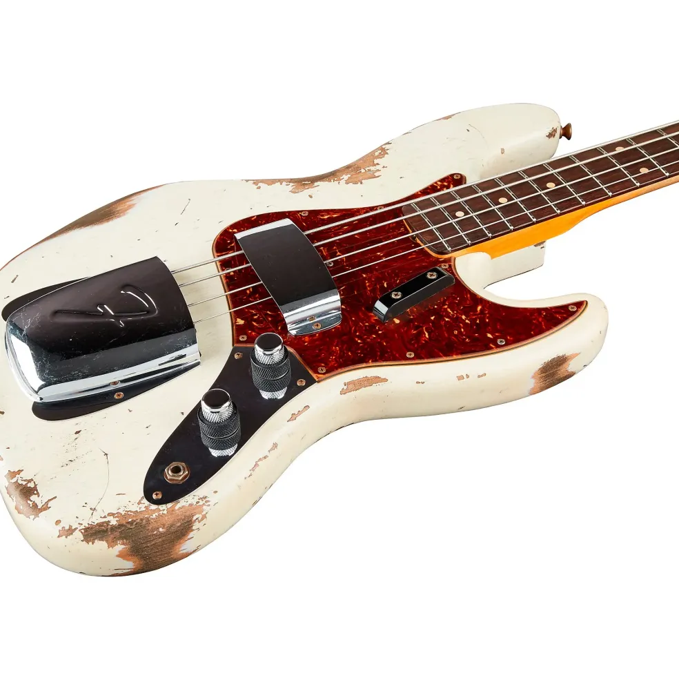 Fender Custom Shop 60 Jazz Bass Heavy Relic Aged Olympic White
