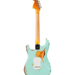 Fender Custom Shop 1967 Stratocaster Limited-Edition Heavy Relic Electric Guitar Aged Surf Green over 3-Color Sunburst