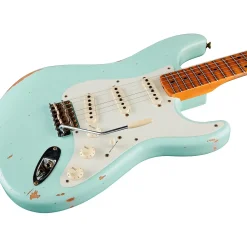 Fender Custom Shop '58 Stratocaster Relic Electric Guitar Super Faded Aged Surf Green