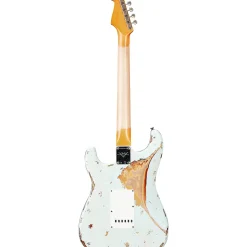 Fender Custom Shop '61 Stratocaster Heavy Relic Electric Guitar Super Faded Aged Sonic Blue over 3-Color Sunburst