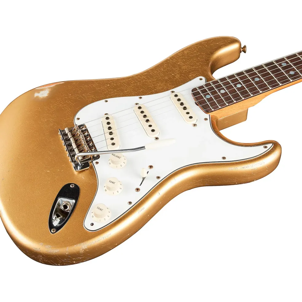 Fender Custom Shop 1969 Stratocaster Journeyman Relic Electric Guitar Masterbuilt by Greg Fessler Aztec Gold
