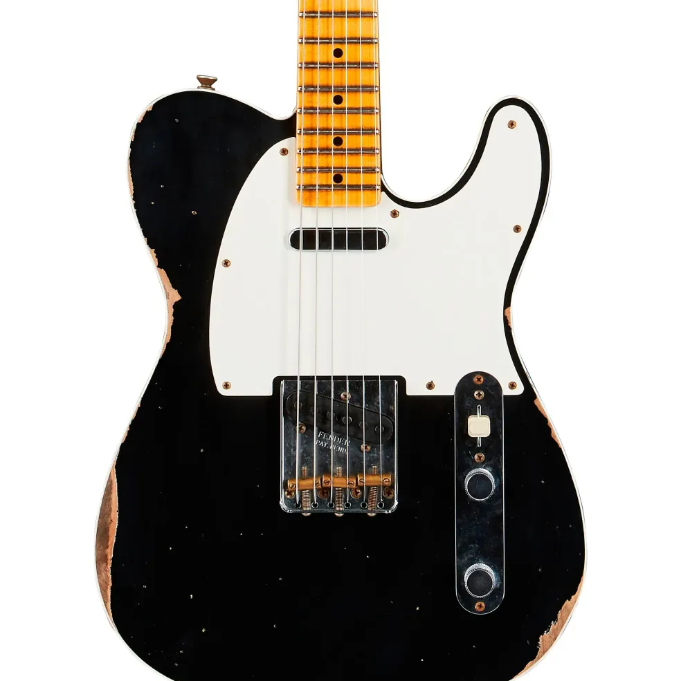 Fender Custom Shop '59 Telecaster Custom Relic Maple Electric Guitar Aged Black