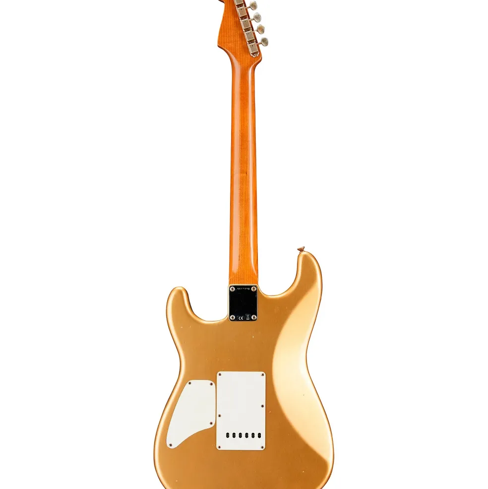 Fender Custom Shop Dealer Select Stratocaster HST Journeyman Electric Guitar Aged Aztec Gold