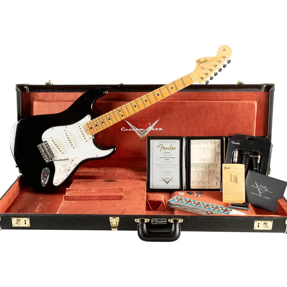Fender Custom Shop Jimi Hendrix Voodoo Child Stratocaster Journeyman Relic Electric Guitar Black
