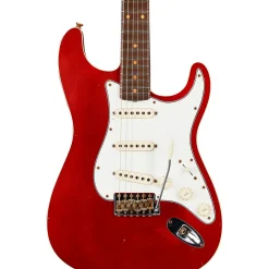 Fender Custom Shop Limited-Edition Double-Bound Stratocaster Journeyman Relic Electric Guitar Aged Candy Apple Red
