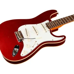 Fender Custom Shop Limited-Edition Double-Bound Stratocaster Journeyman Relic Electric Guitar Aged Candy Apple Red