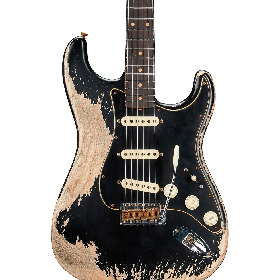 Fender Custom Shop Limited-Edition Poblano Stratocaster Super Heavy Relic Electric Guitar Aged Black