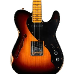 Fender Custom Shop Limited-Edition Blackguard Telecaster Thinline Relic Electric Guitar Wide Fade 2-Color Sunburst