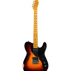 Fender Custom Shop Limited-Edition Blackguard Telecaster Thinline Relic Electric Guitar Wide Fade 2-Color Sunburst