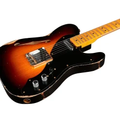 Fender Custom Shop Limited-Edition Blackguard Telecaster Thinline Relic Electric Guitar Wide Fade 2-Color Sunburst