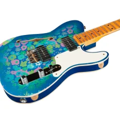 Fender Custom Shop Limited-Edition Dual P-90 Telecaster Relic Electric Guitar Blue Flower