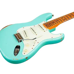 Fender Custom Shop Limited-Edition Fat '50s Stratocaster Relic Electric Guitar Super Faded Aged Seafoam Green