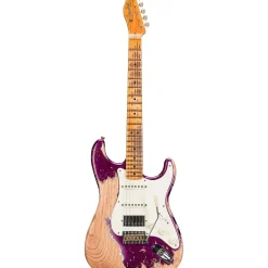 Fender Custom Shop Limited-Edition Nashville Ash-V '57 Stratocaster HSS Super Heavy Relic Electric Guitar Purple Metallic