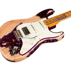 Fender Custom Shop Limited-Edition Nashville Ash-V '57 Stratocaster HSS Super Heavy Relic Electric Guitar Purple Metallic