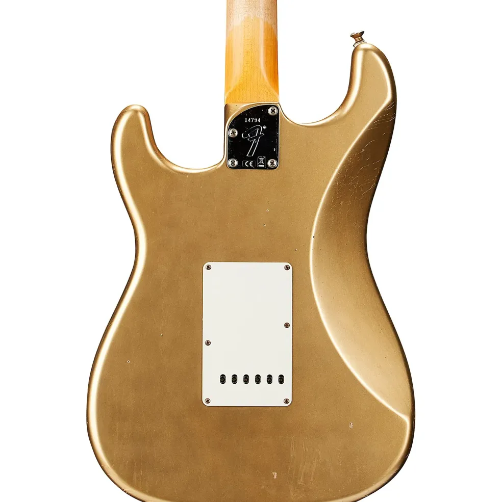 Fender Custom Shop Postmodern Stratocaster Journeyman Relic Maple Fingerboard Electric Guitar Aztec Gold