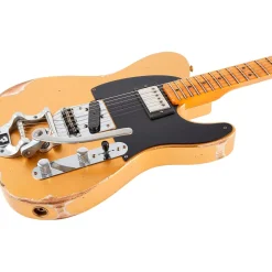 Fender Custom Shop '50s Vibra Telecaster Limited-Edition Heavy Relic Electric Guitar Aztec Gold