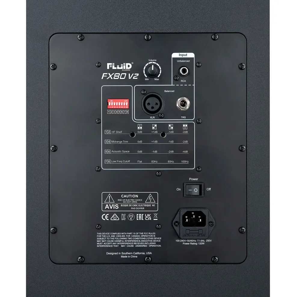 Fluid Audio FX80 8" Powered Studio Monitor (Each)