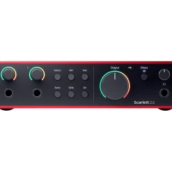 Focusrite Scarlett 2i2 Gen 4 with Adam Audio T-Series Studio Monitor Pair & T10S Subwoofer Bundle (Stands & Cables Included) T7V