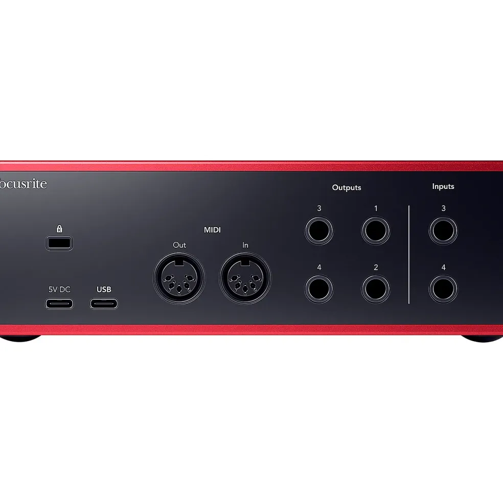 Focusrite Scarlett 4i4 Gen 4 with Yamaha HS Studio Monitor Pair Bundle (Stands & Cables Included) HS8