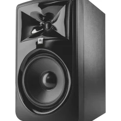Focusrite Scarlett Solo Gen 4 with JBL 3 Series Studio Monitor Pair & LSR Subwoofer Bundle (Stands & Cables Included) 308MKII