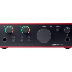 Focusrite Solo Gen4 with KRK ROKIT G5 Studio Monitor Pair (Stands & Cables Included) ROKIT 5