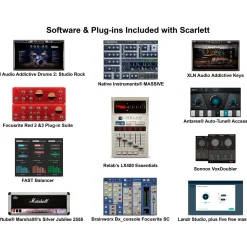 Focusrite Solo Gen4 with KRK ROKIT G5 Studio Monitor Pair (Stands & Cables Included) ROKIT 5