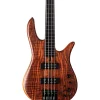 Fodera Monarch 4 Standard Fretless Electric Bass Clear Satin Finish
