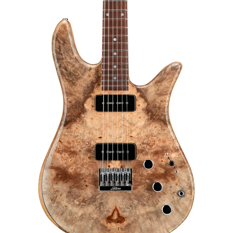 Fodera Monarch P90 2 Electric Guitar Clear Satin Finish