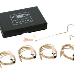 Galaxy Audio ESM4 Single-Ear Headset Microphone With 4 Shure Connector Cables Beige