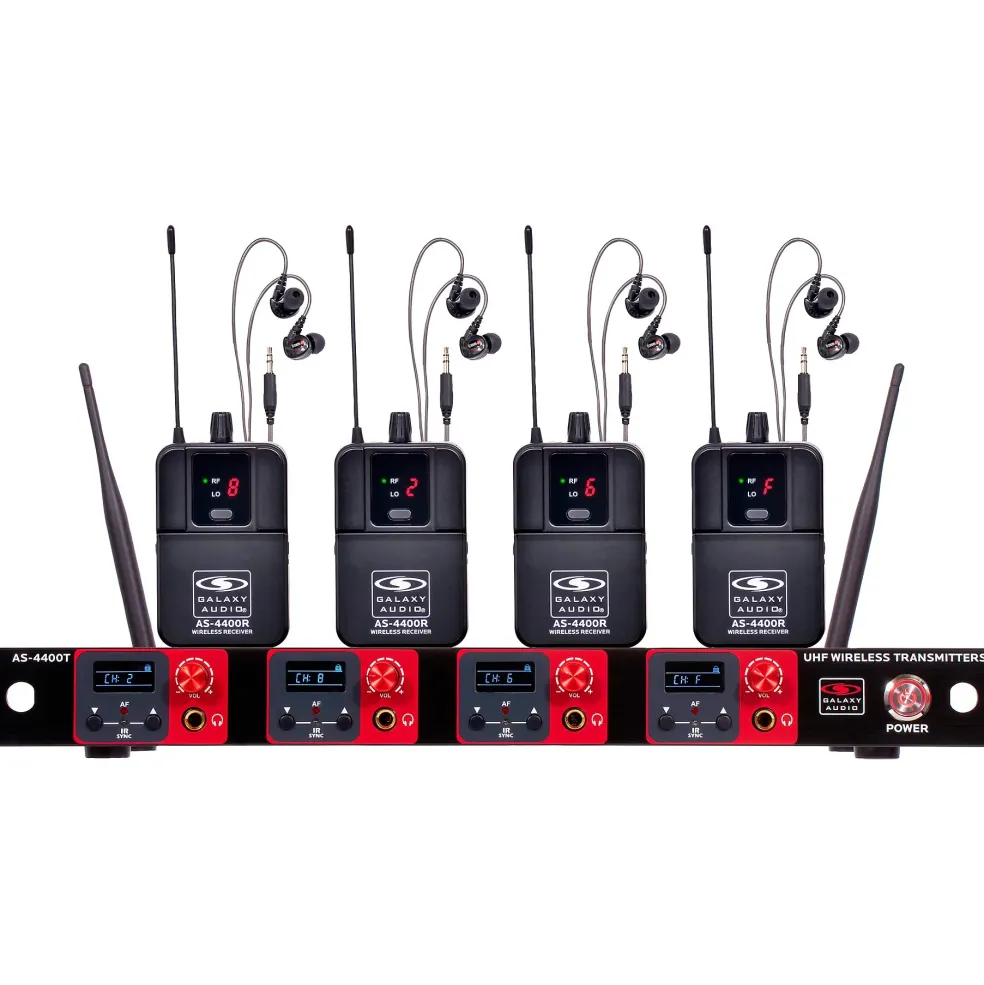 Galaxy Audio Quad UHF Wireless In-Ear Monitor Band System 506-524MHz