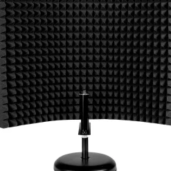 Gator GFW-MICISO1216 Portable Desktop 12 x 16" Microphone Isolation Shield with Round Base Stand