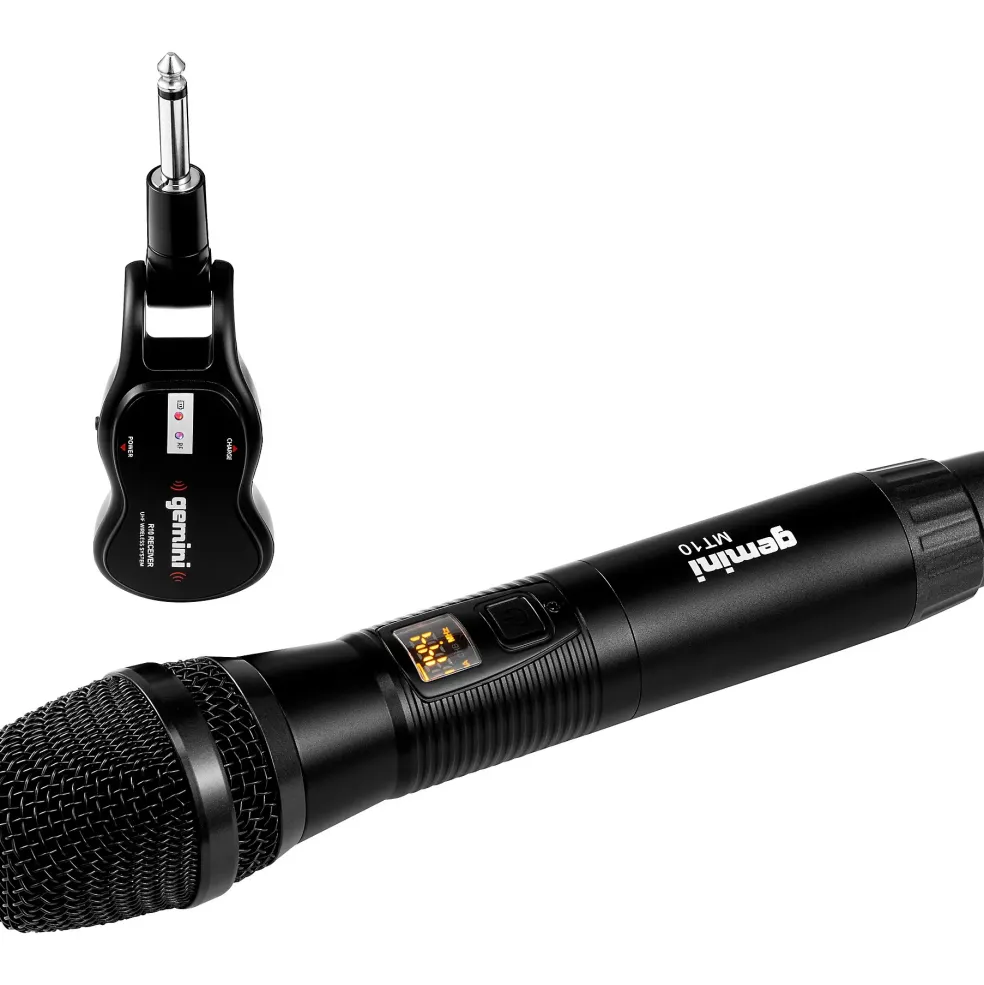 Gemini GMU-M100 Single HandHeld Wireless UHF Microphone System, 512-541.7mHz