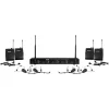 Gemini UHF-04HL 4-Channel Wireless Headset/Lavalier Combo System, 517.6/521.5/533.7/537.2mHz S1234