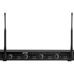Gemini UHF-04HL 4-Channel Wireless Headset/Lavalier Combo System, 517.6/521.5/533.7/537.2mHz S1234