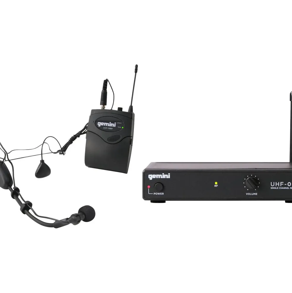 Gemini UHF-01HL Wireless Headset/Lavalier Combo System F3