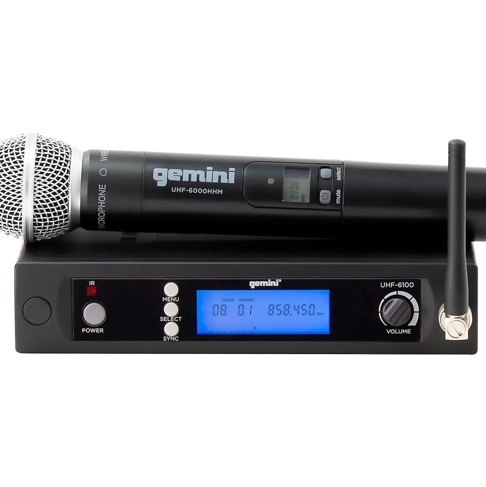Gemini UHF-6100M Single Handheld Wireless System, 512 -537.5mHz