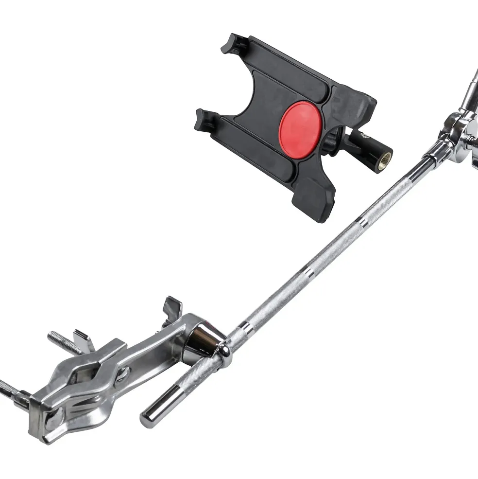 Gibraltar Tablet Mount With Long Boom Arm and Crabber Clamp