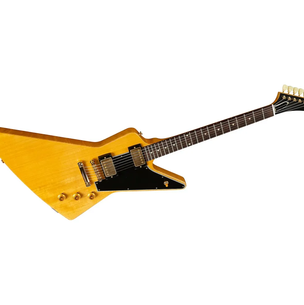 Gibson Custom 1958 Korina Explorer Black Pickguard Electric Guitar Natural
