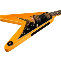 Gibson Custom 1958 Korina Flying V Black Pickguard Electric Guitar Natural