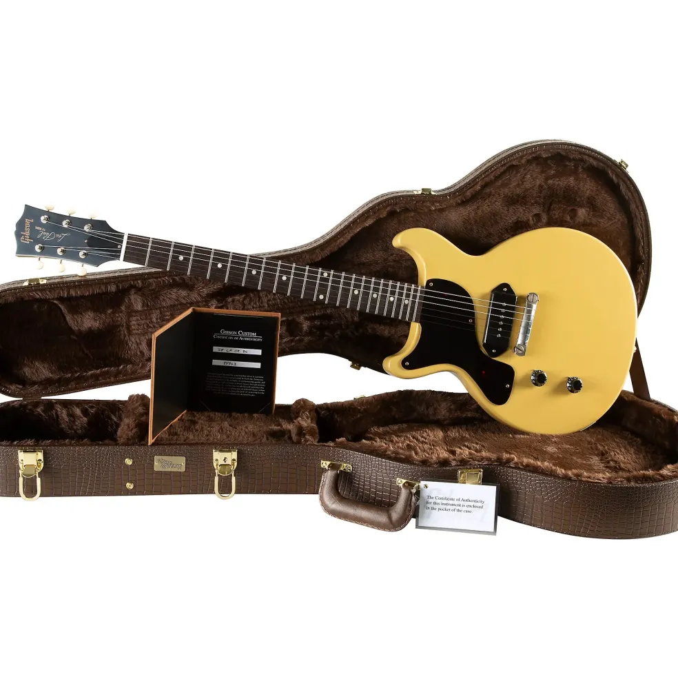 Gibson Custom 1958 Les Paul Junior DC Reissue VOS Left-Handed Electric Guitar TV Yellow