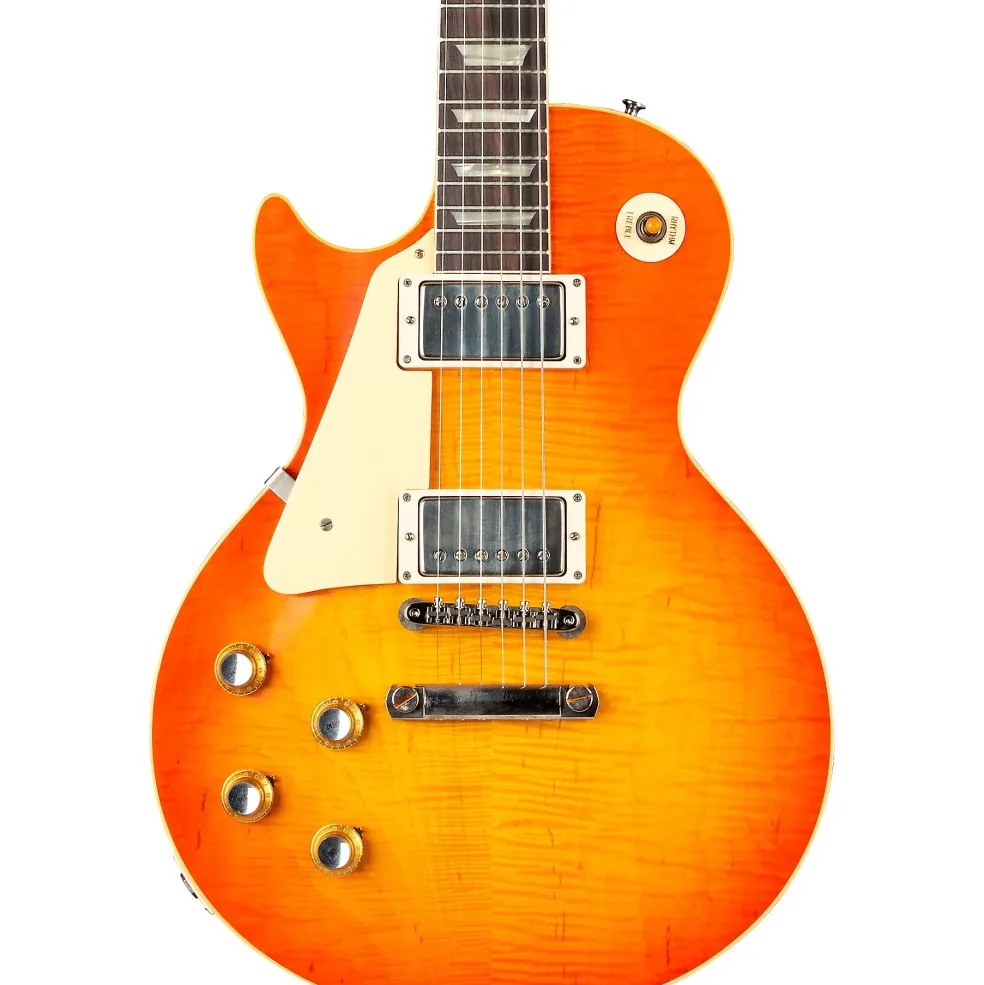 Gibson Custom 1960 Les Paul Standard Reissue VOS Left-Handed Electric Guitar Tangerine Burst