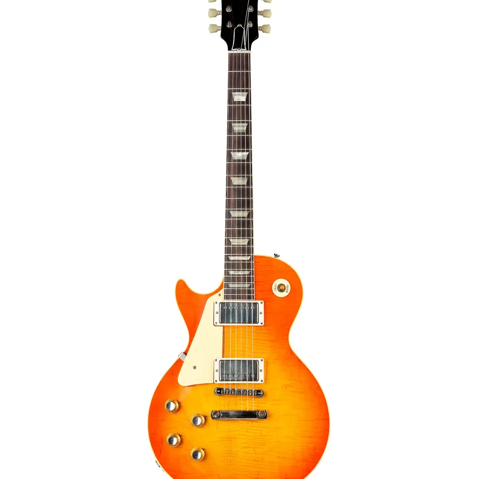 Gibson Custom 1960 Les Paul Standard Reissue VOS Left-Handed Electric Guitar Tangerine Burst