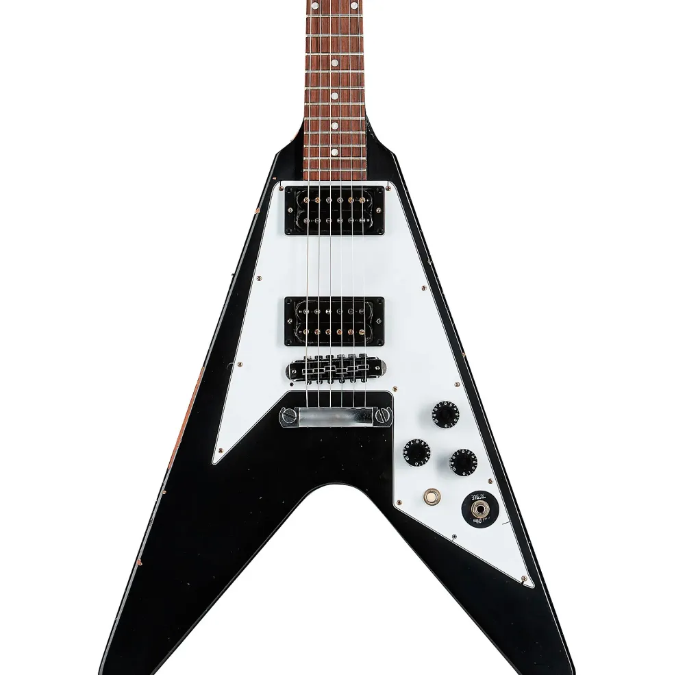 Gibson Custom Kirk Hammett 1979 Flying V Electric Guitar Ebony