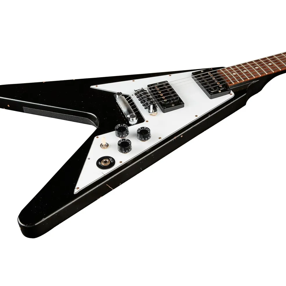 Gibson Custom Kirk Hammett 1979 Flying V Electric Guitar Ebony